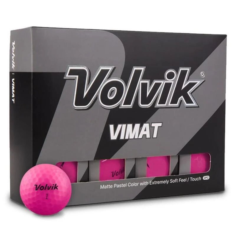 Boite De 12 Balles De Golf Volvik Vimat Soft Rose 1 Boite De 12 Balles De Golf Volvik Vimat Soft Rose