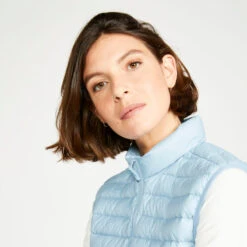 Doudoune Golf Duvet Sans Manches Femme - MW500 Bleu Denim -Golf Élite Prix doudoune golf duvet sans manches femme mw500 bleu denim 3