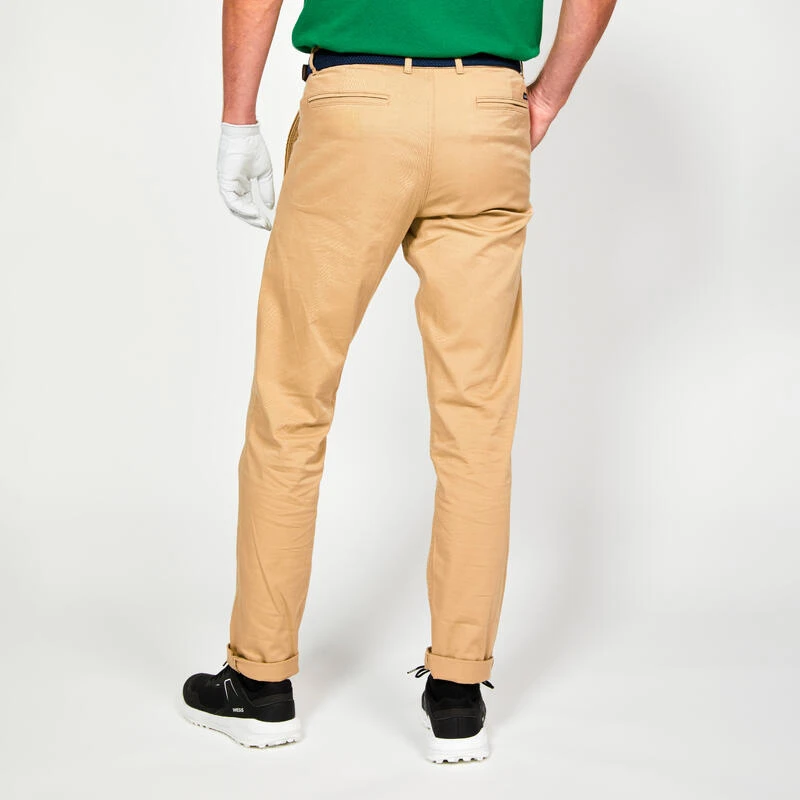 Pantalon Chino Golf Coton Homme - MW500 Beige 2 Pantalon Chino Golf Coton Homme - MW500 Beige – Image 2