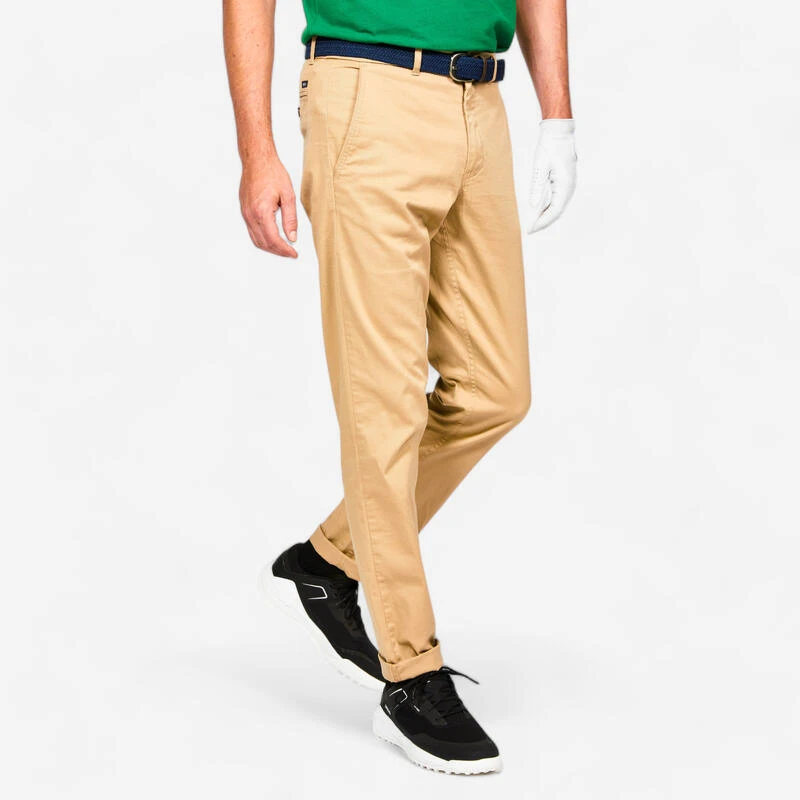 Pantalon Chino Golf Coton Homme - MW500 Beige 1 Pantalon Chino Golf Coton Homme - MW500 Beige