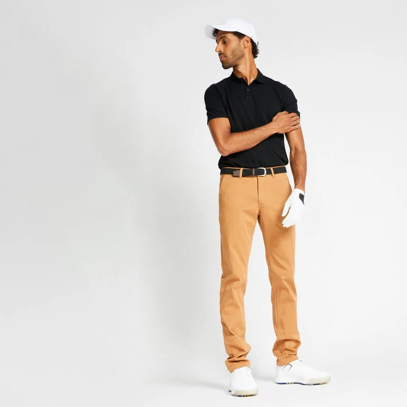 Pantalon Chino Golf Homme - MW500 Noisette 2 Pantalon Chino Golf Homme - MW500 Noisette – Image 2