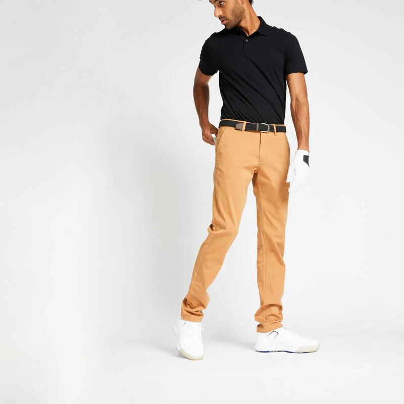 Pantalon Chino Golf Homme - MW500 Noisette 1 Pantalon Chino Golf Homme - MW500 Noisette