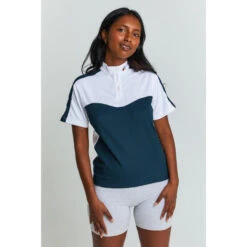 Polo De Golf Femme Bleu Untraced Et Blanc