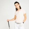 Polo De Golf Manches Courtes Femme WW500 Rose Pâle
