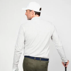 Polo Golf Manches Longues Homme - MW500 Gris -Golf Élite Prix polo golf manches longues homme mw500 gris 2