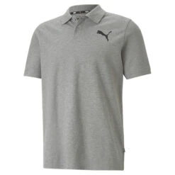 Polo Piqué Essentials Homme PUMA Medium Gray Heather Cat
