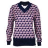 Pull Cherie Collection V-Fleece Hearts Navy