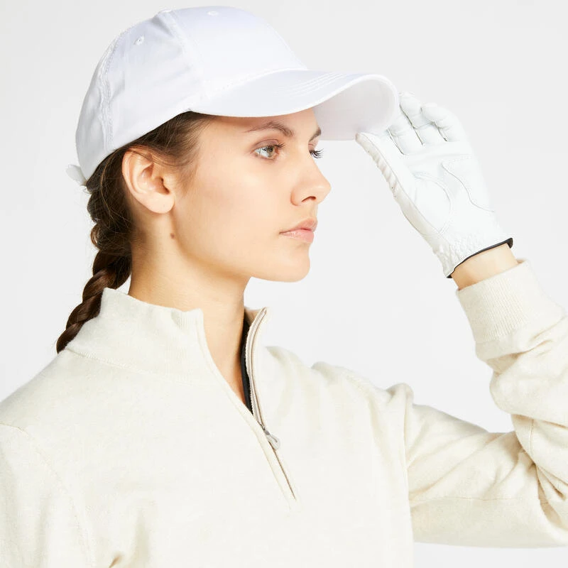 Pull De Golf Coupe-vent Femme MW500 écru 2 Pull De Golf Coupe-vent Femme MW500 écru – Image 2