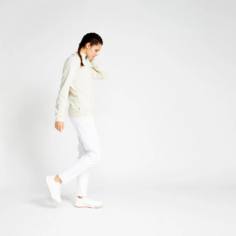 Pull De Golf Coupe-vent Femme MW500 écru 3 Pull De Golf Coupe-vent Femme MW500 écru – Image 3