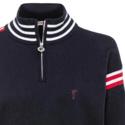 Pullover En Maille Tricolore Femme Golfino Classic Tricolore -Golf Élite Prix pullover en maille tricolore femme golfino classic tricolore 3